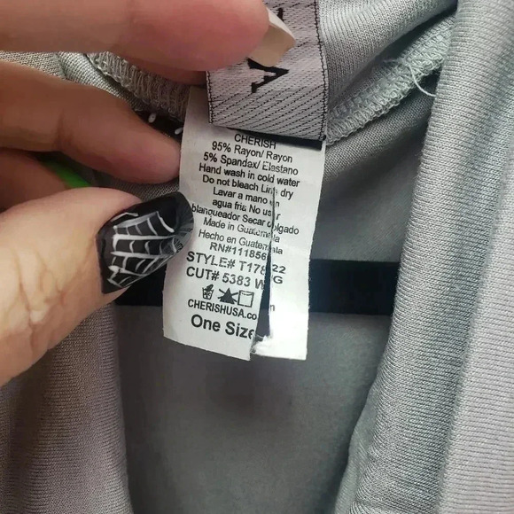 Akira Cowl Neck Oversized Gray Poncho - Picture 5 of 7